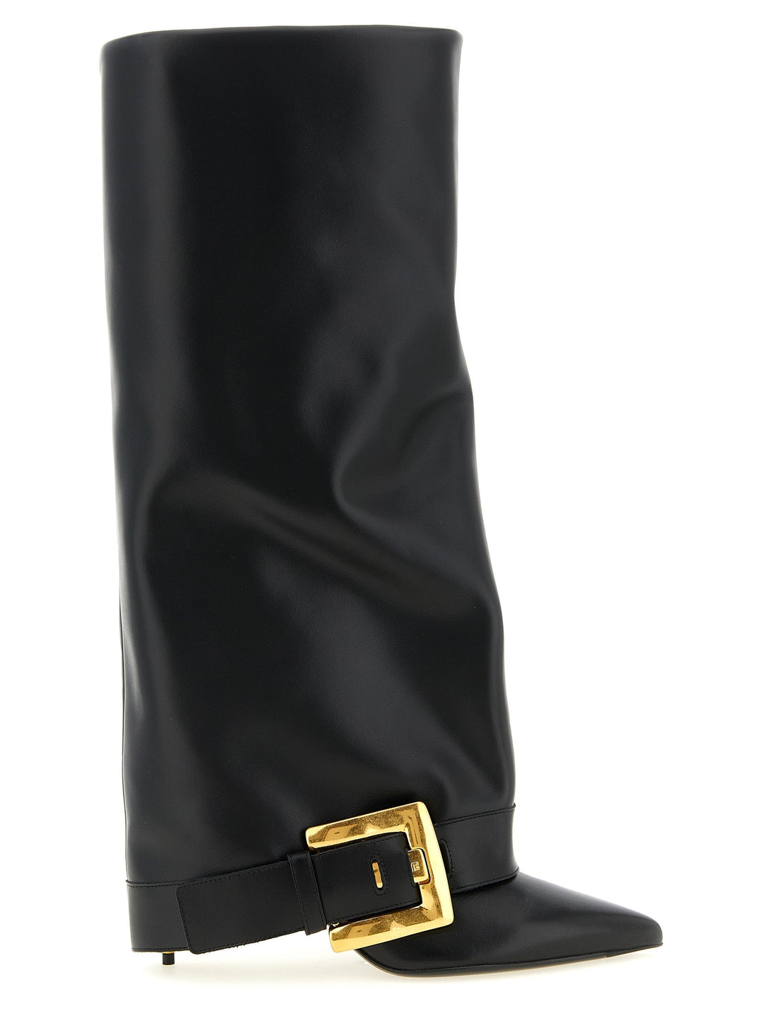 Women’s Balmain Black Calfskin Over the Knee