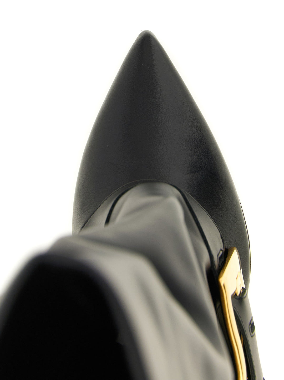 Women’s Balmain Black Calfskin Over the Knee