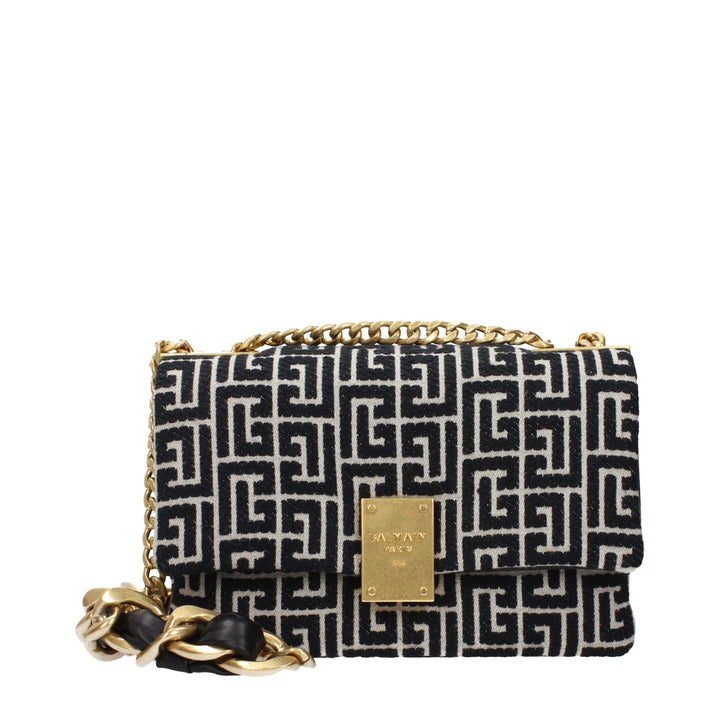 Women’s Balmain Black Fabric Crossbody Bag