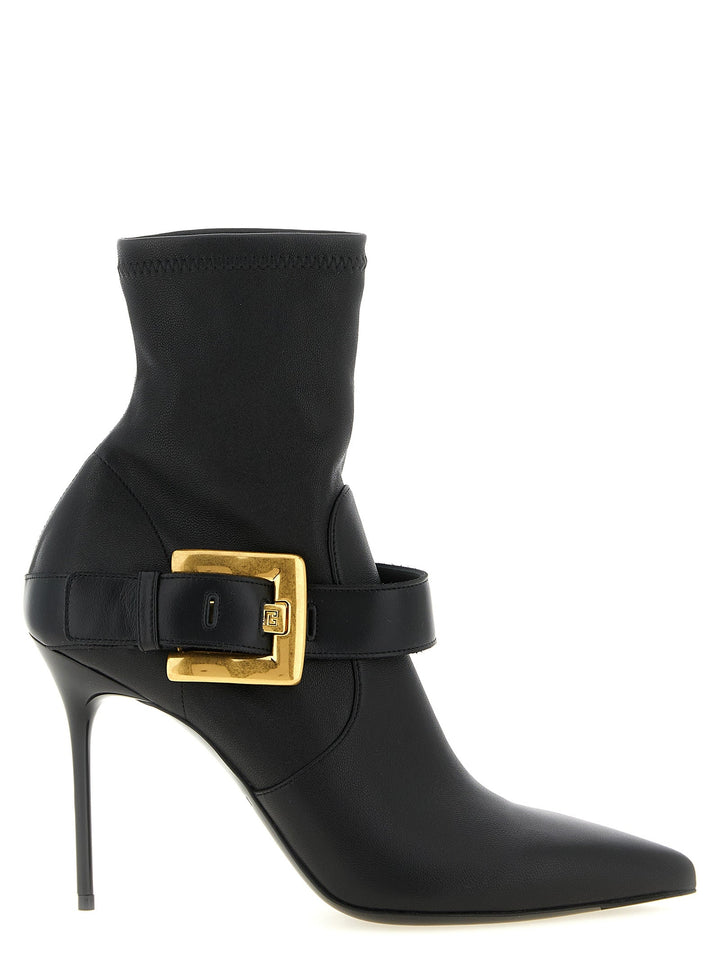 Women’s Balmain Black Lamb Leather Ankle Boots