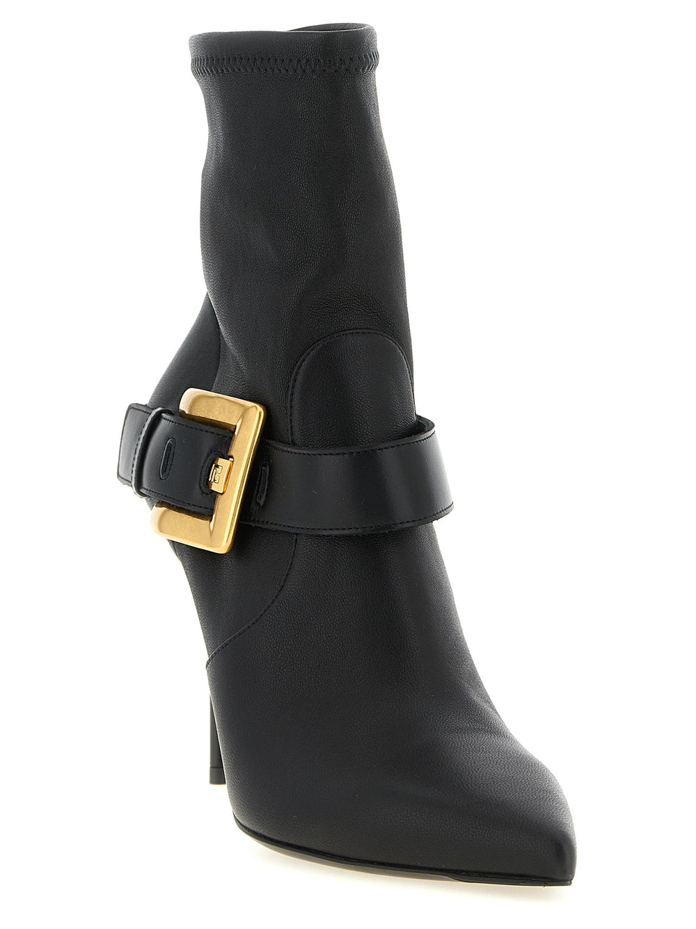 Women’s Balmain Black Lamb Leather Ankle Boots