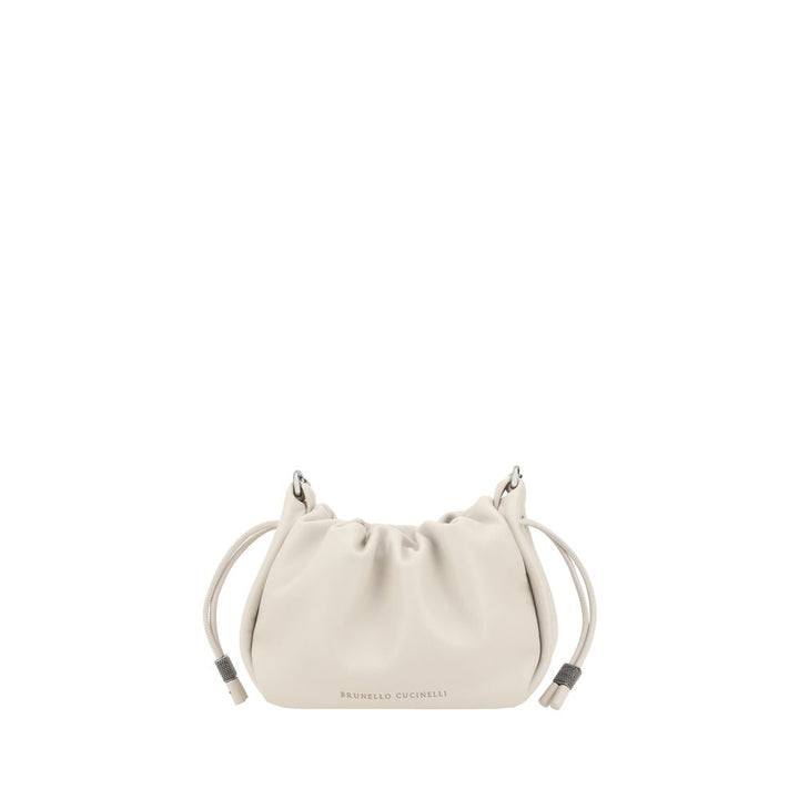 Women’s Brunello Cucinelli Beige Calf Leather Bos Taurus Shoulder Bag