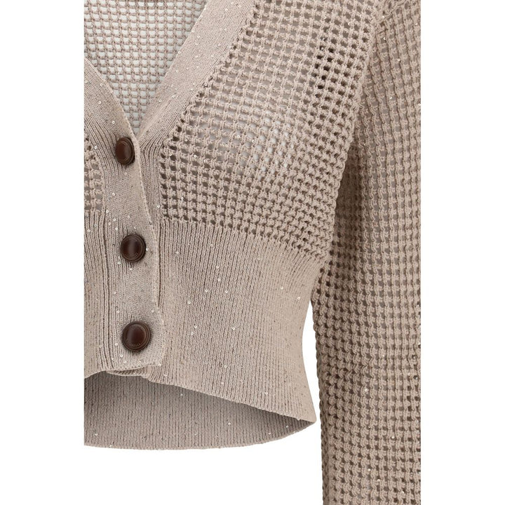 Women’s Brunello Cucinelli Beige Cotton Cardigan