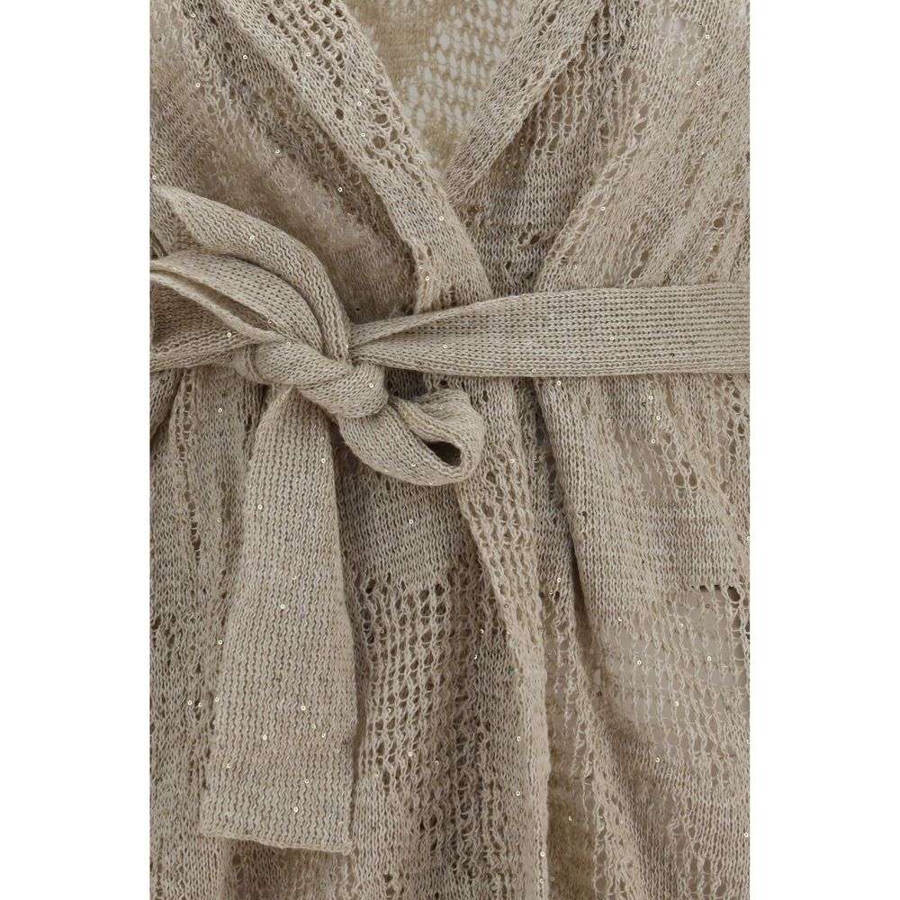 Women’s Brunello Cucinelli Beige Linen Cardigan