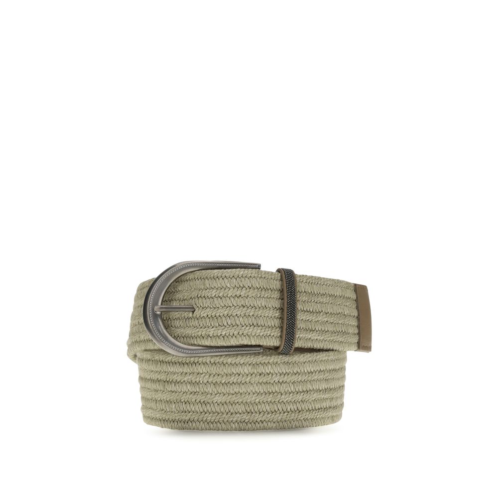 Women’s Brunello Cucinelli Beige Linen Regular Belt