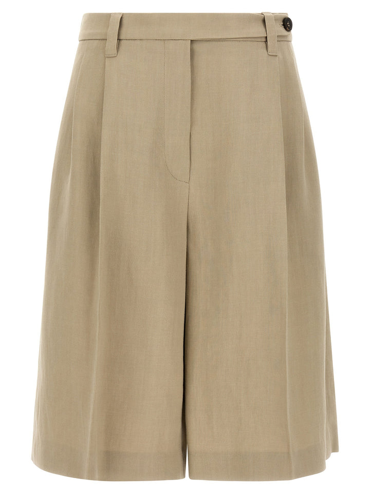 Women’s Brunello Cucinelli Beige Viscose Bermuda Shorts