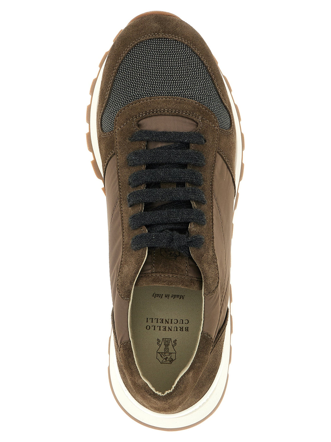 Women’s Brunello Cucinelli Bicolor Calfskin Athletic Sneakers