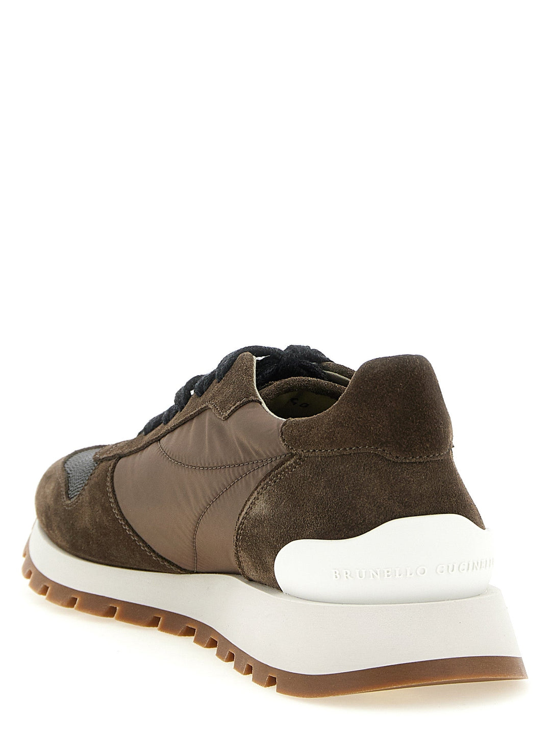Women’s Brunello Cucinelli Bicolor Calfskin Athletic Sneakers