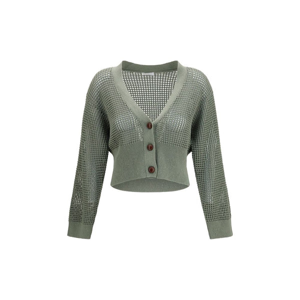 Women’s Brunello Cucinelli Bicolor Cotton Cardigan