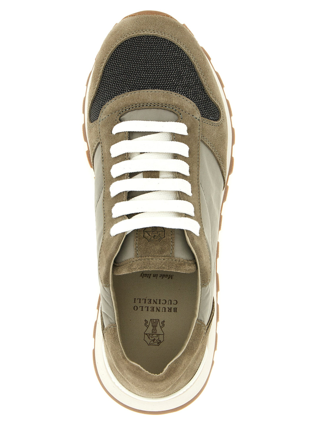Women’s Brunello Cucinelli Bicolor Polyester Athletic Sneakers
