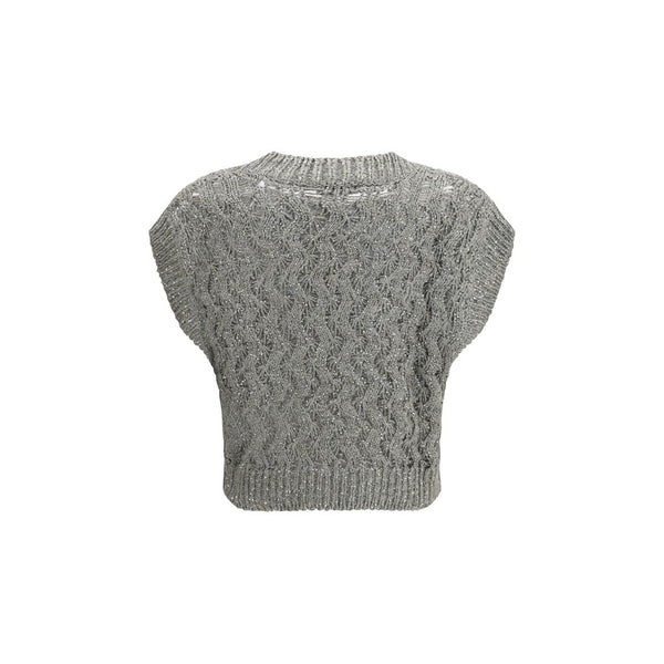 Women’s Brunello Cucinelli Bicolor Silk Sweatshirt