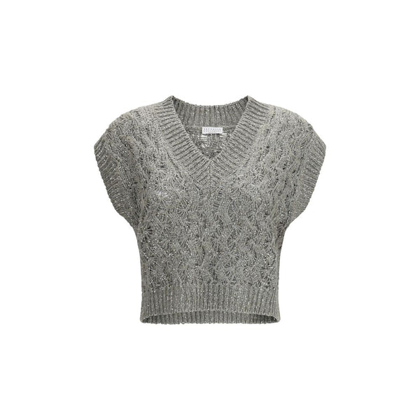 Women’s Brunello Cucinelli Bicolor Silk Sweatshirt