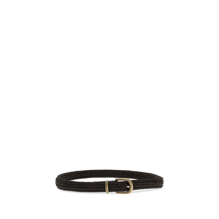Women’s Brunello Cucinelli Black Calf Leather Bos Taurus Regular Belt