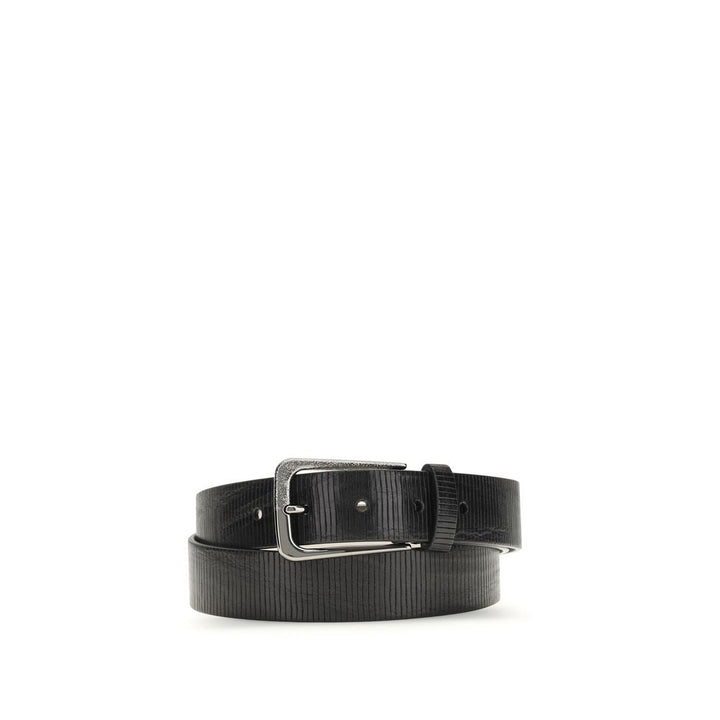 Women’s Brunello Cucinelli Black Calf Leather Bos Taurus Regular Belt