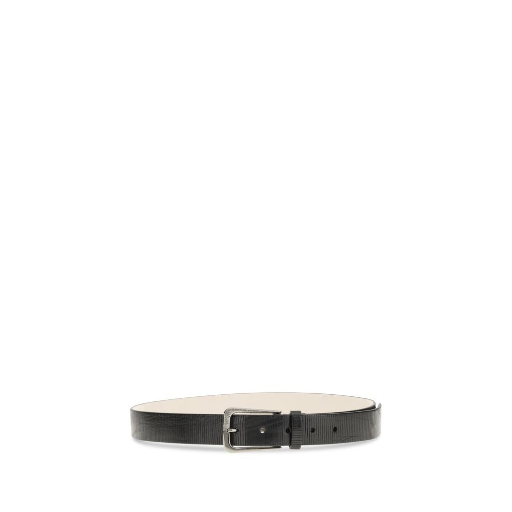 Women’s Brunello Cucinelli Black Calf Leather Bos Taurus Regular Belt