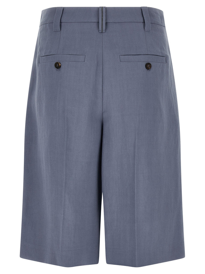 Women’s Brunello Cucinelli Blue Viscose Bermuda Shorts