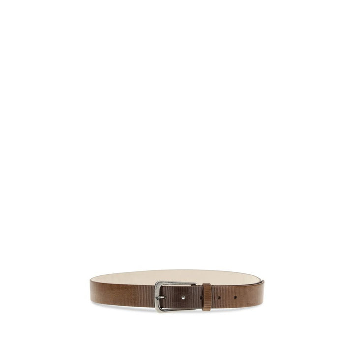 Women’s Brunello Cucinelli Brown Calf Leather Bos Taurus Regular Belt