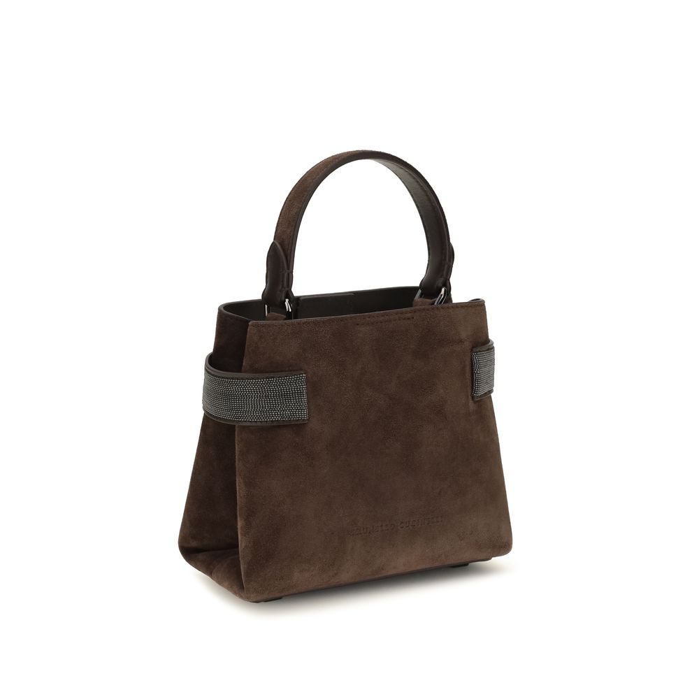 Women’s Brunello Cucinelli Brown Calf Leather Bos Taurus Shoulder Bag