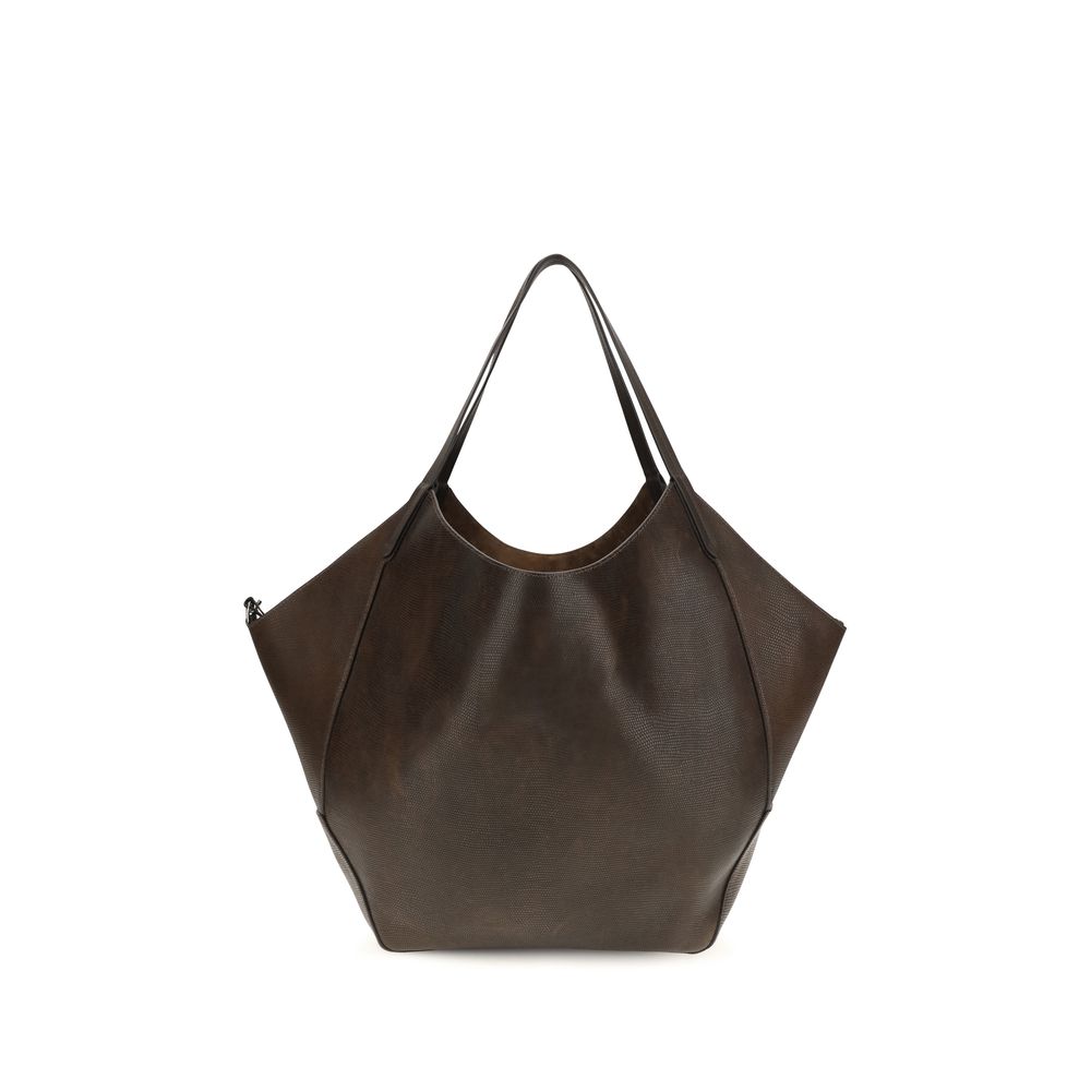 Women’s Brunello Cucinelli Brown Calf Leather Bos Taurus Shoulder Bag