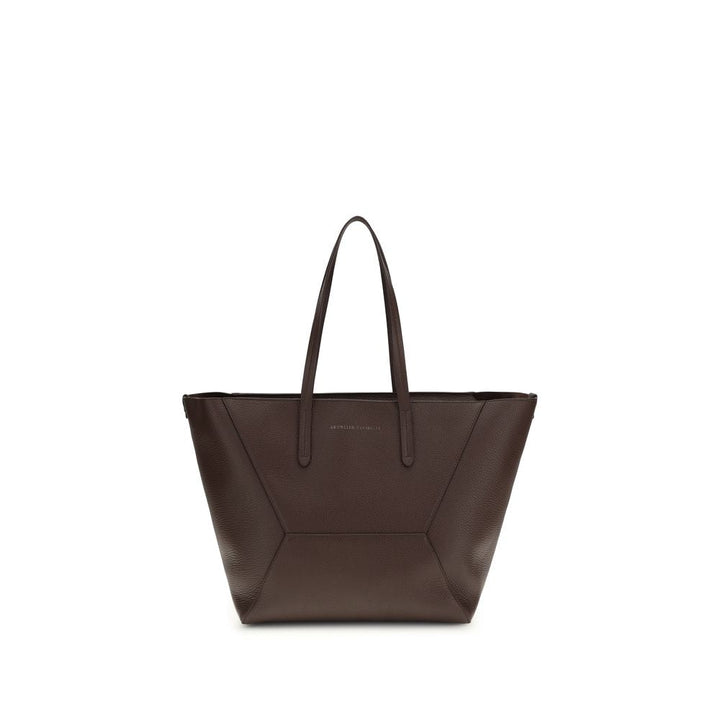 Women’s Brunello Cucinelli Brown Calf Leather Bos Taurus Shoulder Bag