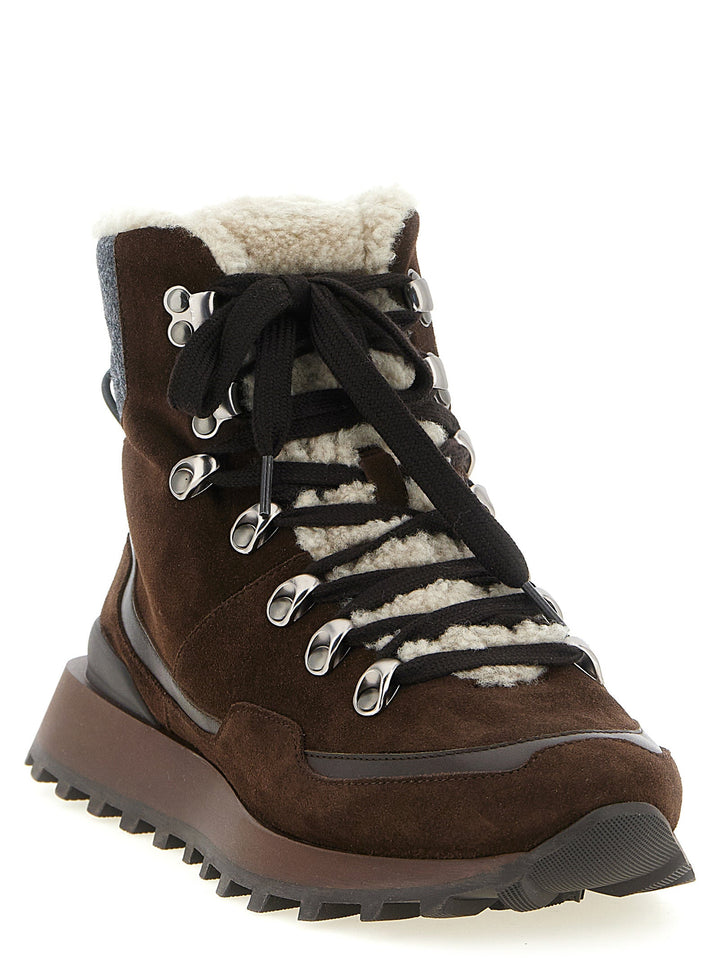 Women’s Brunello Cucinelli Brown Calfskin Ankle Boots