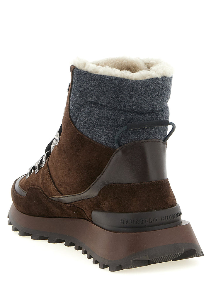 Women’s Brunello Cucinelli Brown Calfskin Ankle Boots
