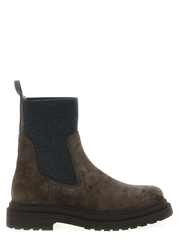 Women’s Brunello Cucinelli Brown Calfskin Ankle Boots