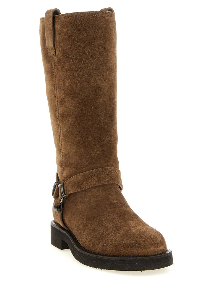 Women’s Brunello Cucinelli Brown Calfskin Over the Knee