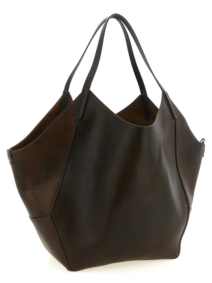 Women’s Brunello Cucinelli Brown Calfskin Tote Bag