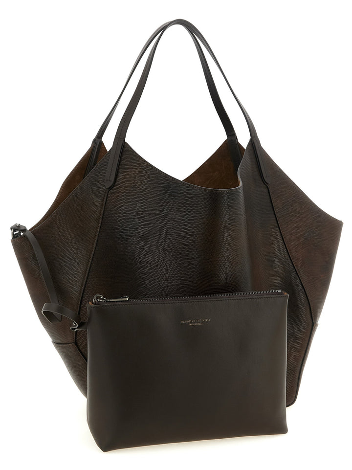 Women’s Brunello Cucinelli Brown Calfskin Tote Bag