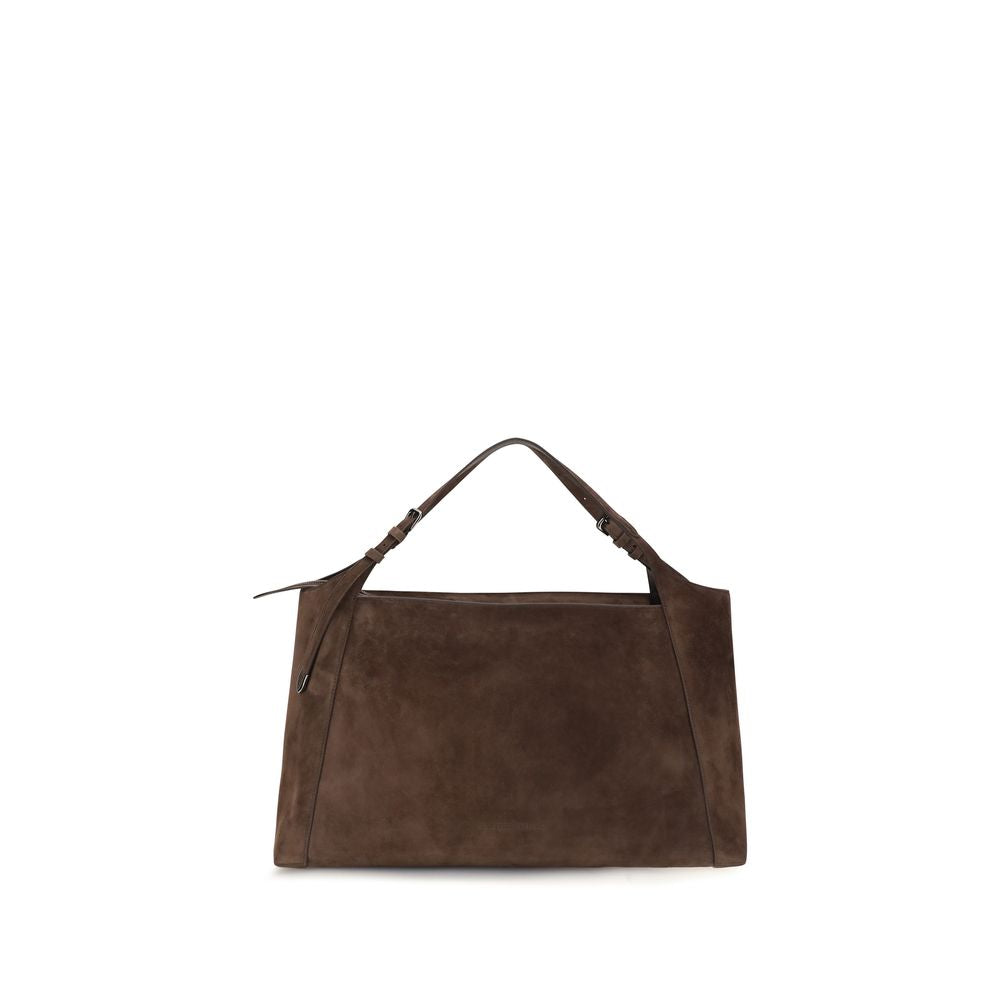 Women’s Brunello Cucinelli Brown Suede Leather Shoulder Bag