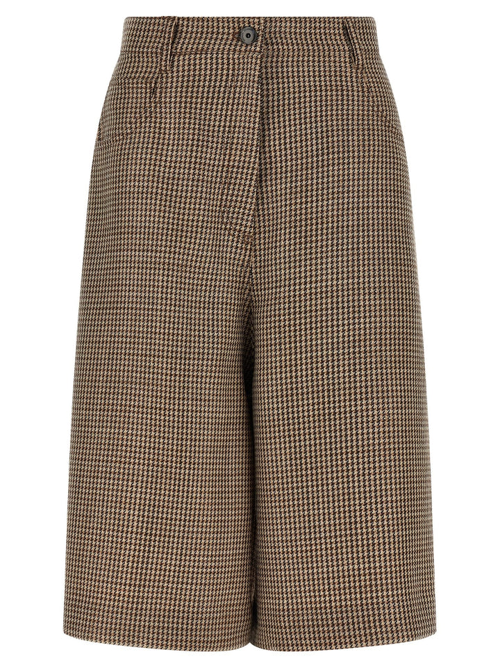 Women’s Brunello Cucinelli Brown Virgin Wool Bermuda Shorts