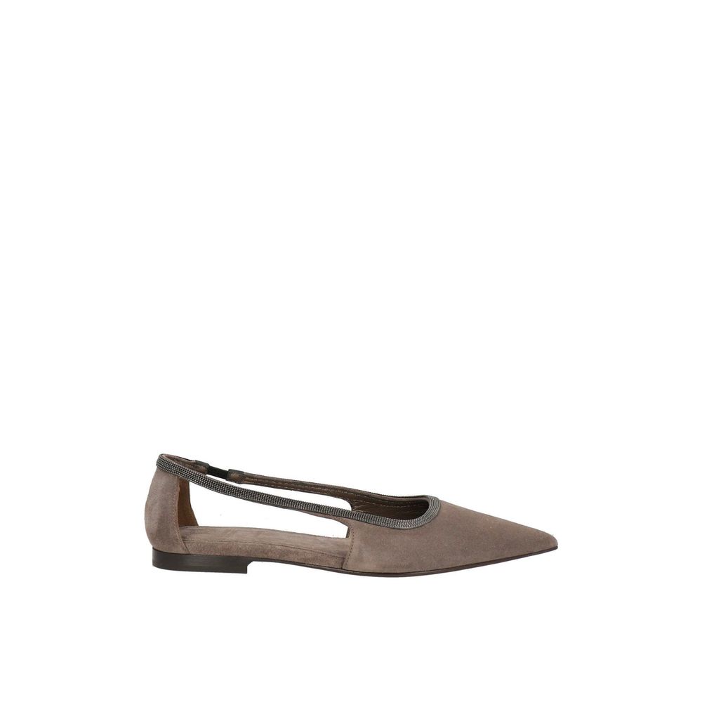 Women’s Brunello Cucinelli Gray Leather Mules