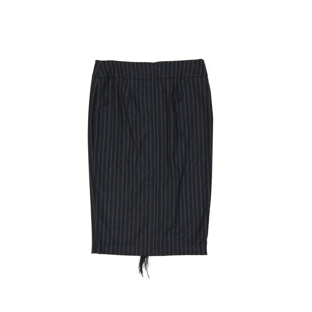 Women’s Brunello Cucinelli Gray Virgin Wool Long Skirt
