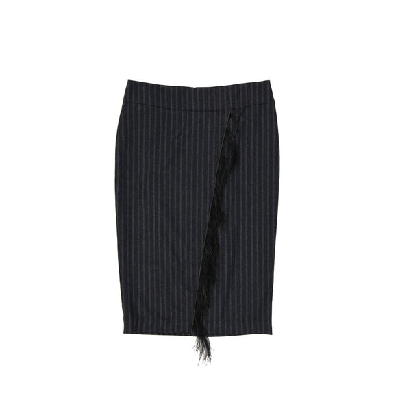 Women’s Brunello Cucinelli Gray Virgin Wool Long Skirt