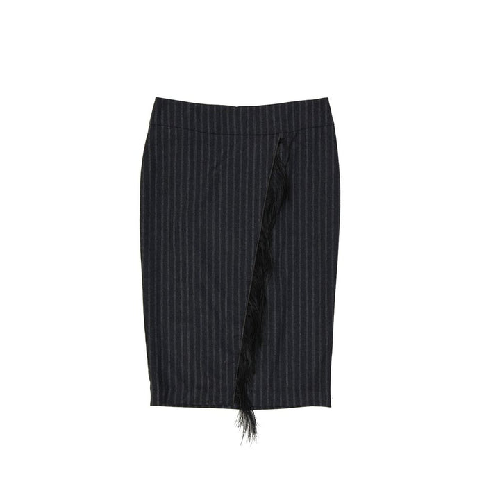 Women’s Brunello Cucinelli Gray Virgin Wool Long Skirt