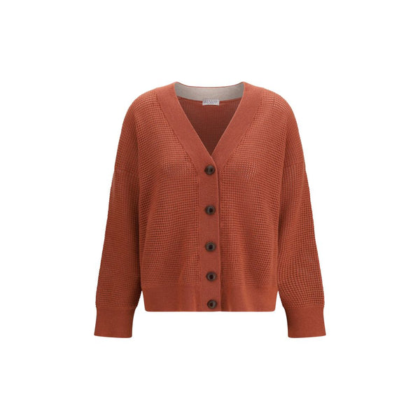 Women’s Brunello Cucinelli Orange Cashmere Cardigan