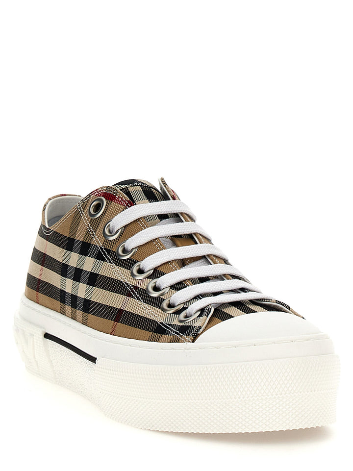 Women’s Burberry Beige Cotton Low Top Sneakers