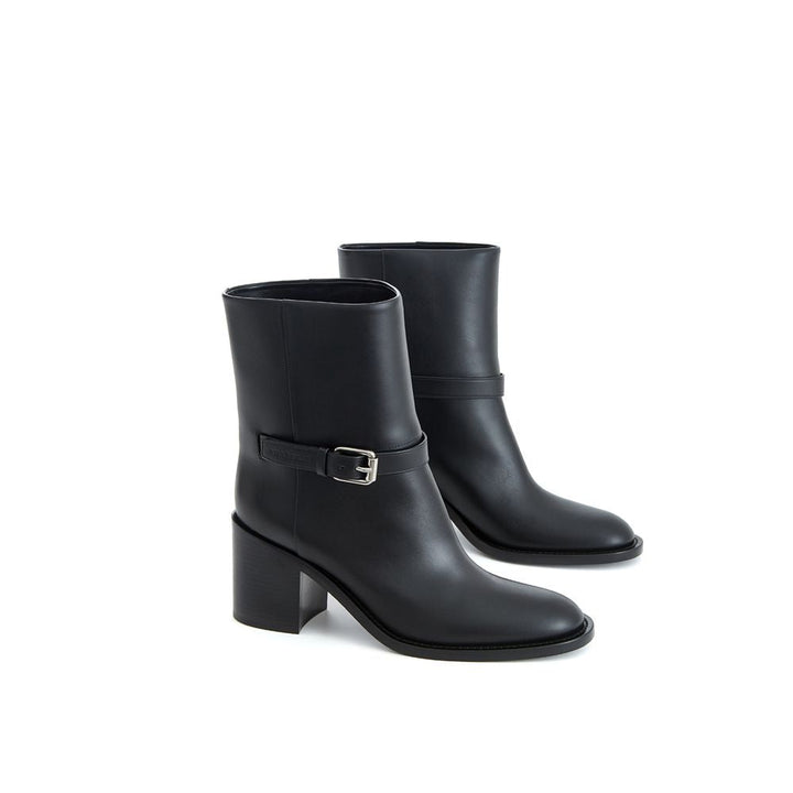 Bota de cuero negra Burberry