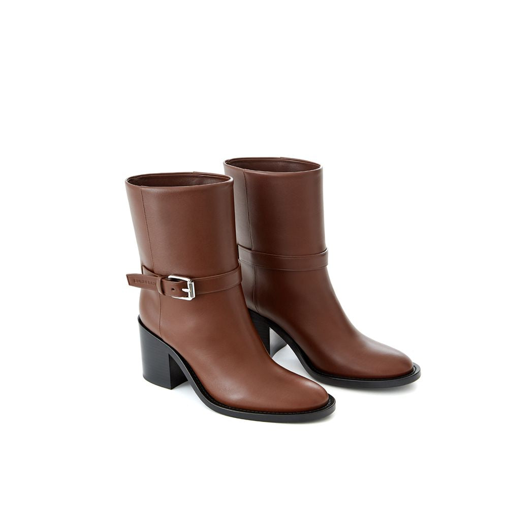 Women’s Burberry Brown Leather Ankle Boots