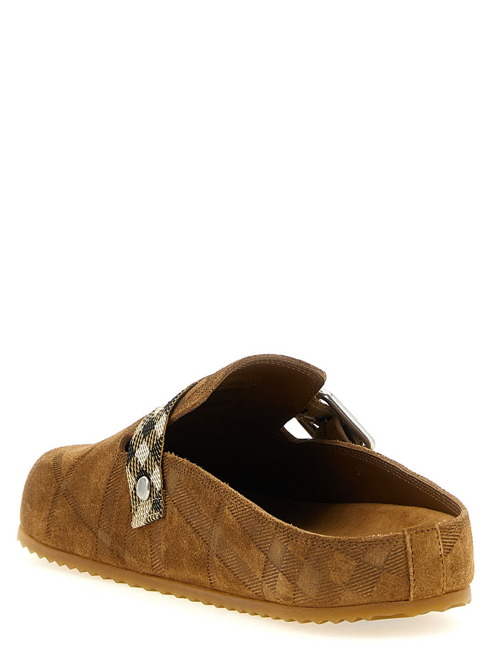 Women’s Burberry Brown Leather Clogs