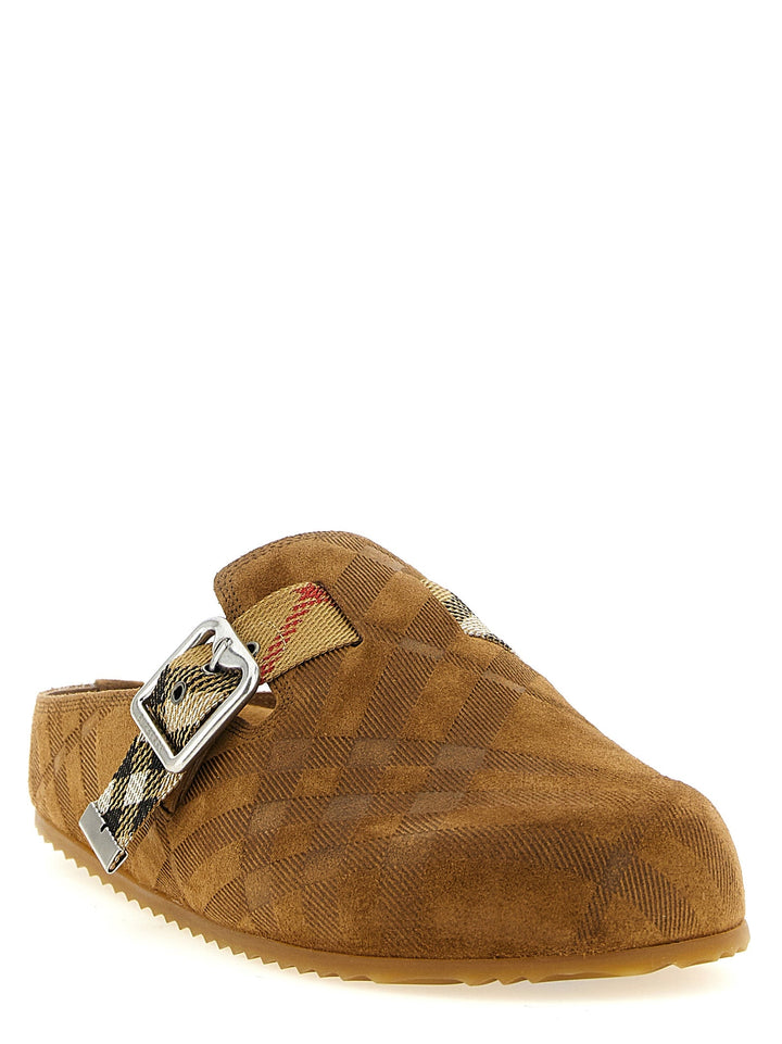 Women’s Burberry Brown Leather Clogs