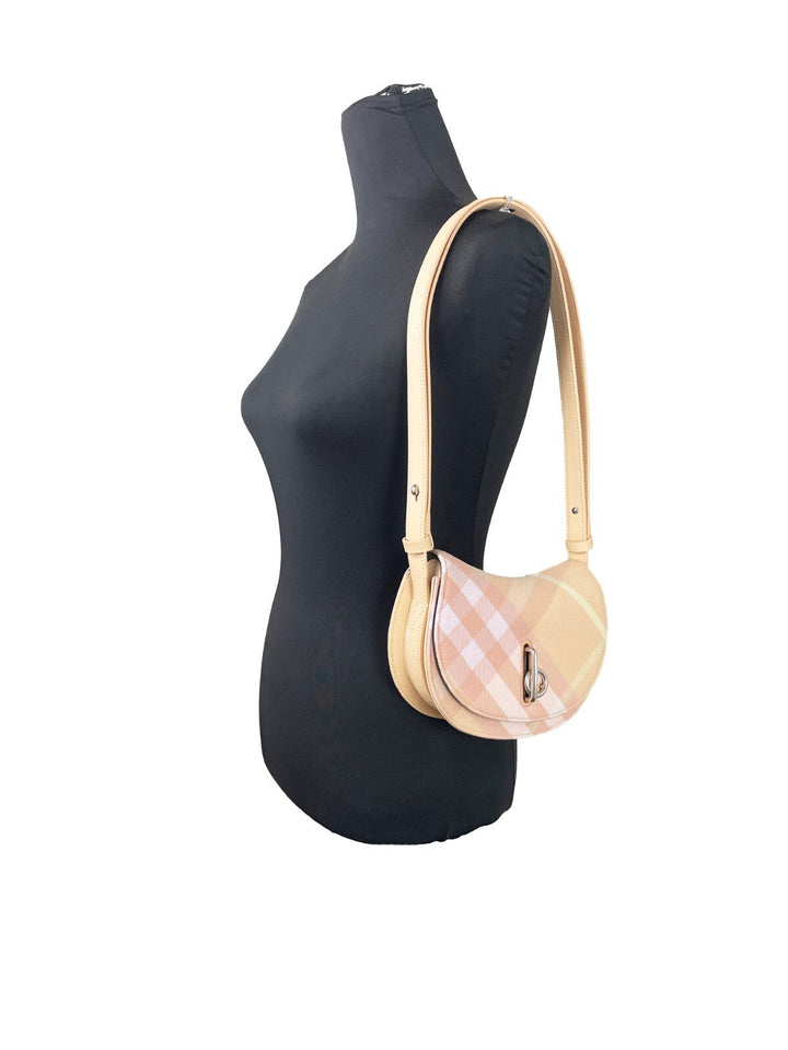 Women’s Burberry Mini Check Rocking Horse Crossbody Bag Purse