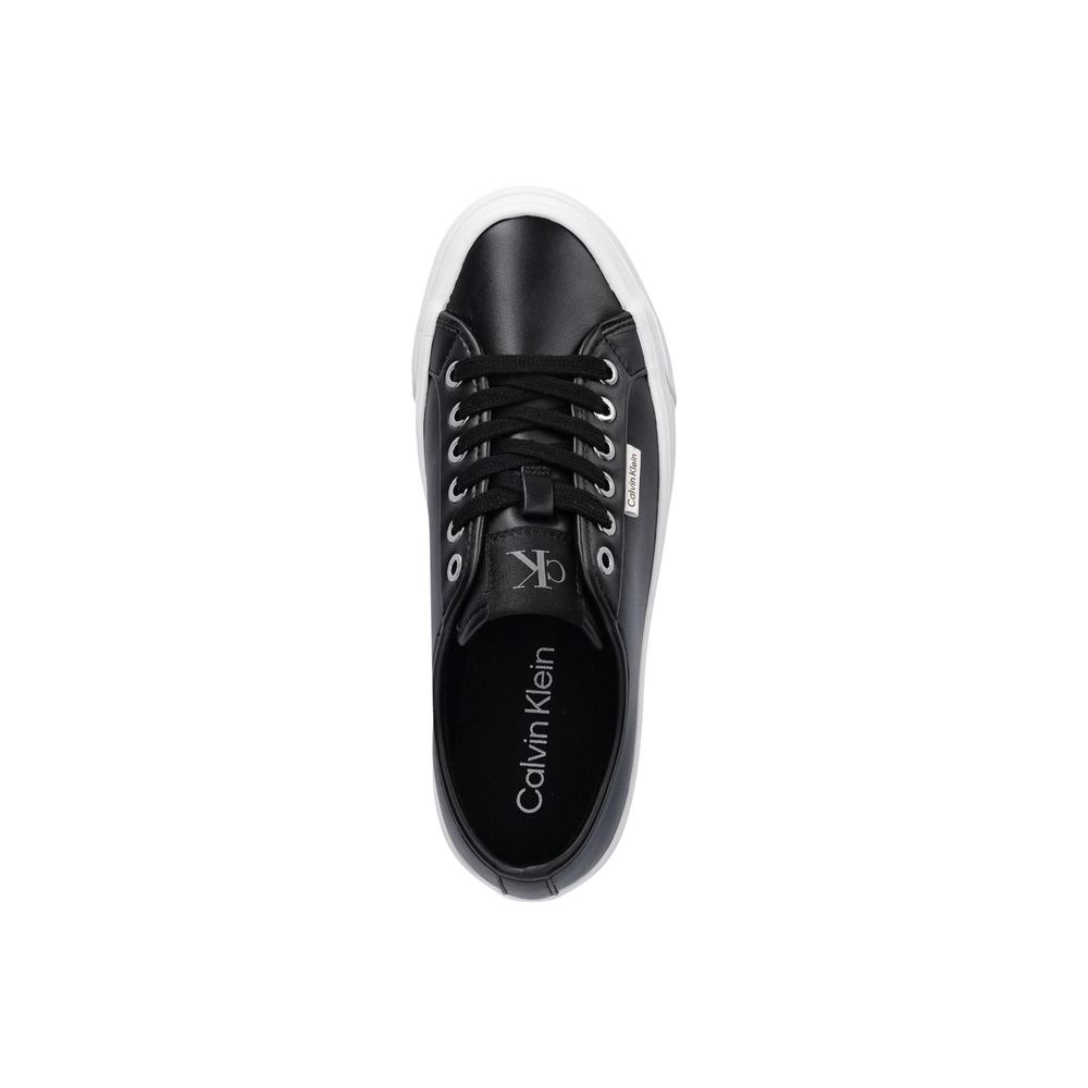 Women’s Calvin Klein Jeans Black Leather Low Top Sneakers