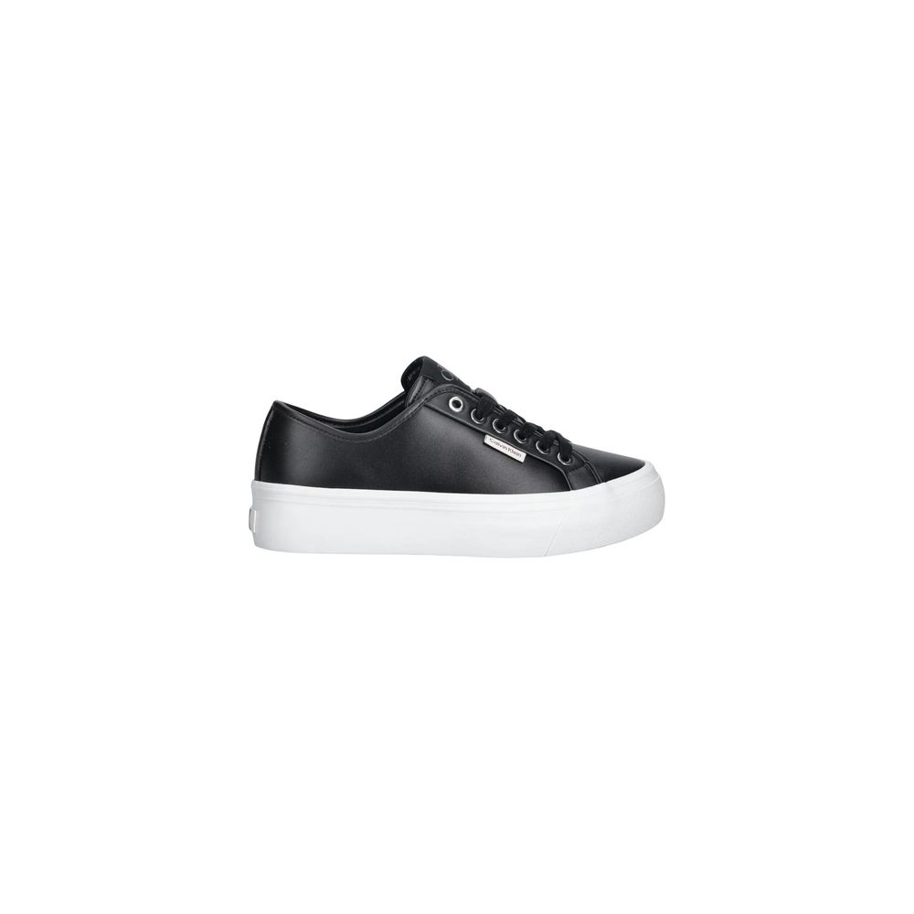 Women’s Calvin Klein Jeans Black Leather Low Top Sneakers
