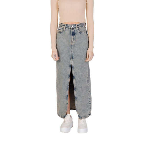 Women’s Calvin Klein Jeans Blue Cotton Long Skirt