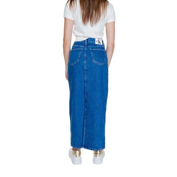 Women’s Calvin Klein Jeans Blue Cotton Long Skirt