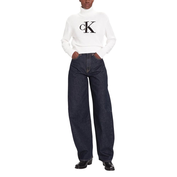 Women’s Calvin Klein Jeans White Cotton Turtleneck