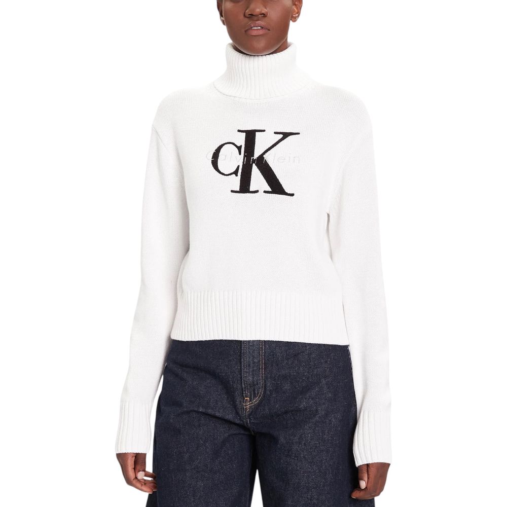 Women’s Calvin Klein Jeans White Cotton Turtleneck