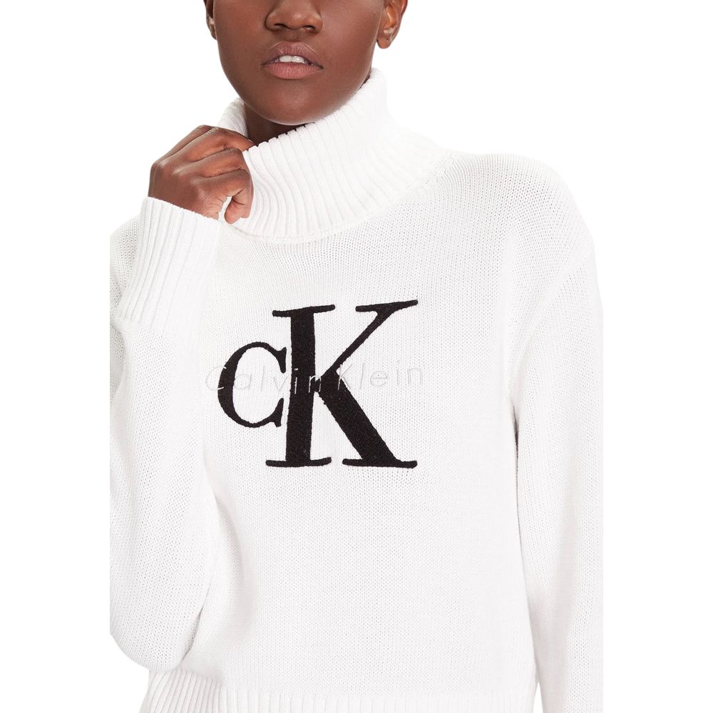 Women’s Calvin Klein Jeans White Cotton Turtleneck